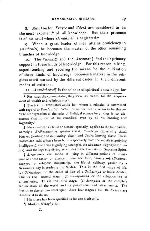 Kamandakiya Nintisara or the Elements of Polity